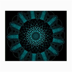 Ornament District Turquoise Small Glasses Cloth (2-side) by Pakrebo