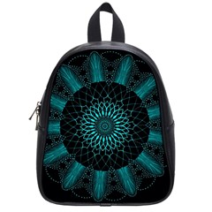 Ornament District Turquoise School Bag (small) by Pakrebo