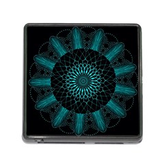 Ornament District Turquoise Memory Card Reader (square 5 Slot) by Pakrebo