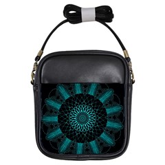 Ornament District Turquoise Girls Sling Bag by Pakrebo