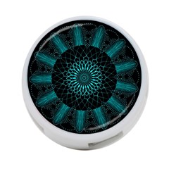 Ornament District Turquoise 4-port Usb Hub (one Side) by Pakrebo