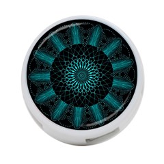 Ornament District Turquoise 4-port Usb Hub (two Sides) by Pakrebo