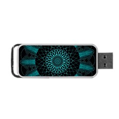 Ornament District Turquoise Portable Usb Flash (two Sides) by Pakrebo