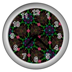 Backgrounds Pattern Wallpaper Color Wall Clock (Silver)