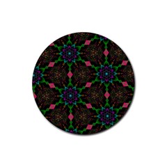 Backgrounds Pattern Wallpaper Color Rubber Round Coaster (4 pack) 