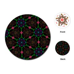 Backgrounds Pattern Wallpaper Color Playing Cards (Round)