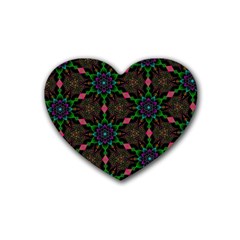 Backgrounds Pattern Wallpaper Color Rubber Coaster (Heart) 