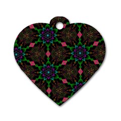 Backgrounds Pattern Wallpaper Color Dog Tag Heart (One Side)