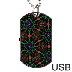 Backgrounds Pattern Wallpaper Color Dog Tag USB Flash (One Side)