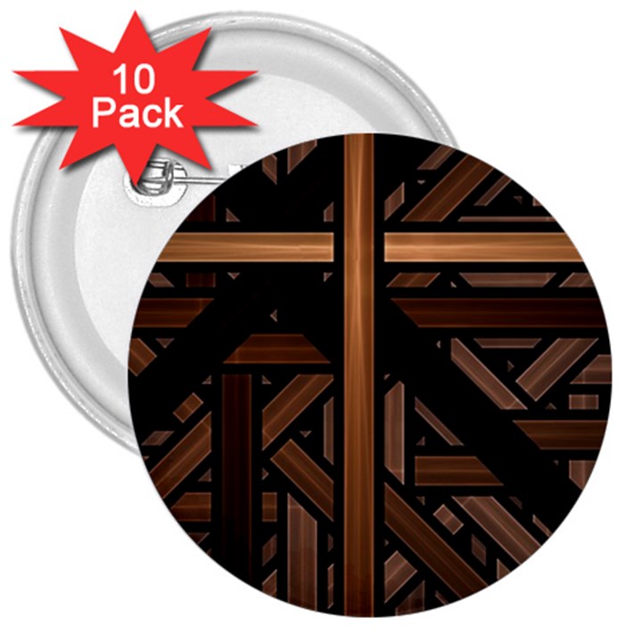 Fractal Pattern Texture Design 3  Buttons (10 pack) 