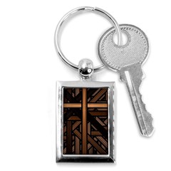 Fractal Pattern Texture Design Key Chains (Rectangle) 