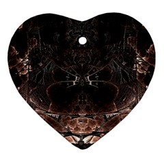 Fractal Mandelbulb 3d Action Heart Ornament (two Sides)