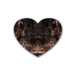 Fractal Mandelbulb 3d Action Heart Coaster (4 Pack)  by Pakrebo