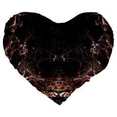 Fractal Mandelbulb 3d Action Large 19  Premium Flano Heart Shape Cushions by Pakrebo