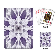 Fractal Floral Pattern Decorative Playing Cards Single Design by Pakrebo