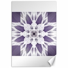 Fractal Floral Pattern Decorative Canvas 12  X 18  by Pakrebo