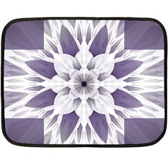 Fractal Floral Pattern Decorative Double Sided Fleece Blanket (mini)  by Pakrebo