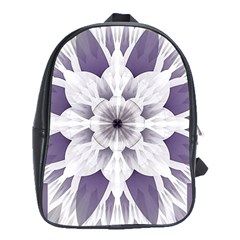 Fractal Floral Pattern Decorative School Bag (xl) by Pakrebo