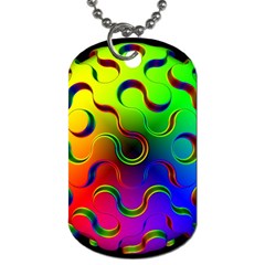 Ball Sphere Digital Art Fractals Dog Tag (one Side) by Pakrebo