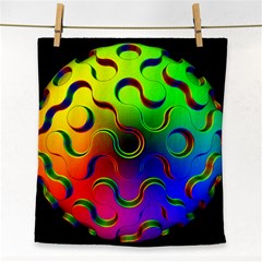 Ball Sphere Digital Art Fractals Face Towel by Pakrebo