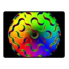 Ball Sphere Digital Art Fractals Fleece Blanket (small) by Pakrebo