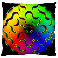 Ball Sphere Digital Art Fractals Large Cushion Case (one Side) by Pakrebo