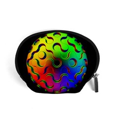 Ball Sphere Digital Art Fractals Accessory Pouch (small) by Pakrebo