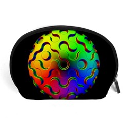 Ball Sphere Digital Art Fractals Accessory Pouch (large) by Pakrebo