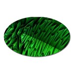 Fractal Rendering Background Green Oval Magnet Front