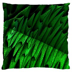 Fractal Rendering Background Green Large Cushion Case (one Side) by Pakrebo