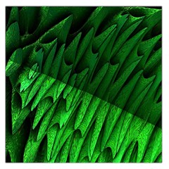 Fractal Rendering Background Green Large Satin Scarf (square) by Pakrebo