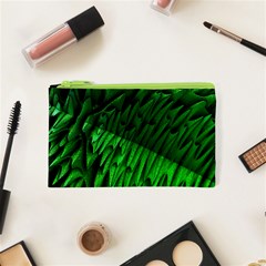 Fractal Rendering Background Green Cosmetic Bag (xs) by Pakrebo