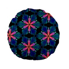 Ornament Digital Color Colorful Standard 15  Premium Flano Round Cushions by Pakrebo