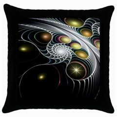 Fractal Bulbs Fantasy Curve Throw Pillow Case (black) by Pakrebo