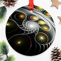 Fractal Bulbs Fantasy Curve Round Ornament (two Sides)