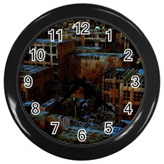 Building Ruins Old Industry Wall Clock (black)