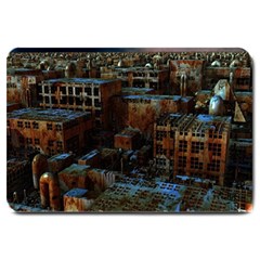 Building Ruins Old Industry Large Doormat  by Pakrebo