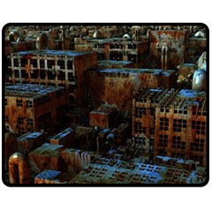 Building Ruins Old Industry Fleece Blanket (medium)  by Pakrebo