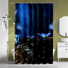 Butterflies Essence Shower Curtain 48  X 72  (small)  by WensdaiAmbrose