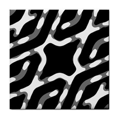 Giant Bold Dark Geometric Print Tile Coasters by dflcprintsclothing