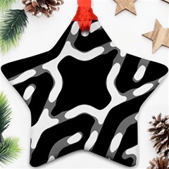 Giant Bold Dark Geometric Print Ornament (star) by dflcprintsclothing