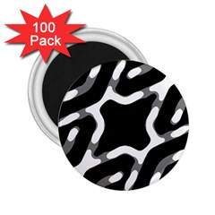 Giant Bold Dark Geometric Print 2 25  Magnets (100 Pack) 