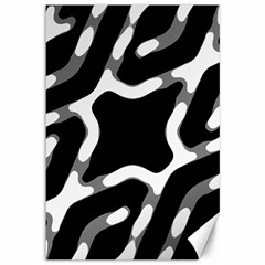 Giant Bold Dark Geometric Print Canvas 12  X 18  by dflcprintsclothing