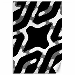 Giant Bold Dark Geometric Print Canvas 20  X 30 