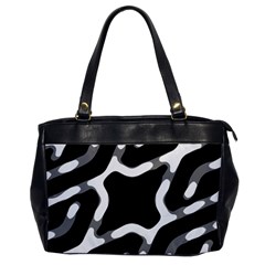 Giant Bold Dark Geometric Print Oversize Office Handbag