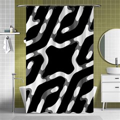 Giant Bold Dark Geometric Print Shower Curtain 48  X 72  (small)  by dflcprintsclothing