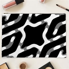 Giant Bold Dark Geometric Print Cosmetic Bag (xxl)