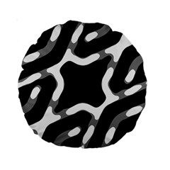 Giant Bold Dark Geometric Print Standard 15  Premium Round Cushions