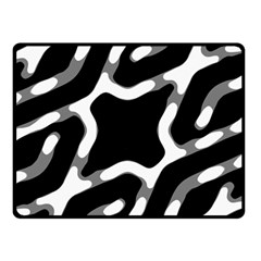 Giant Bold Dark Geometric Print Double Sided Fleece Blanket (small) 