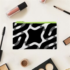 Giant Bold Dark Geometric Print Cosmetic Bag (xs) by dflcprintsclothing